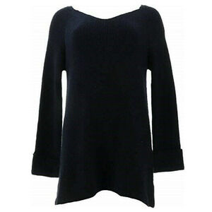 Nina Leonard V-Neck Long-Slv Sweater Tunic 682-362 Nina leonard - (3X NAVY Blue)